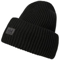 Prążkowana czapka Helly Hansen. Czarne czapki damskie Helly Hansen, bez wzorów, z materiału, klasyczne. Za 129.00 zł.