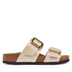 Klapki Birkenstock. Klapki damskie Birkenstock, bez wzorów, bez obcasa, bez zapięcia. Za 539.99 zł.