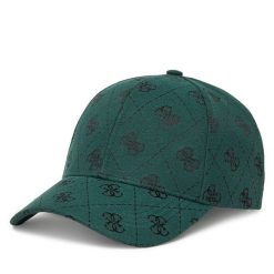 Czapka z daszkiem Guess. Zielone czapki damskie Guess, z aplikacjami. Za 119.99 zł.