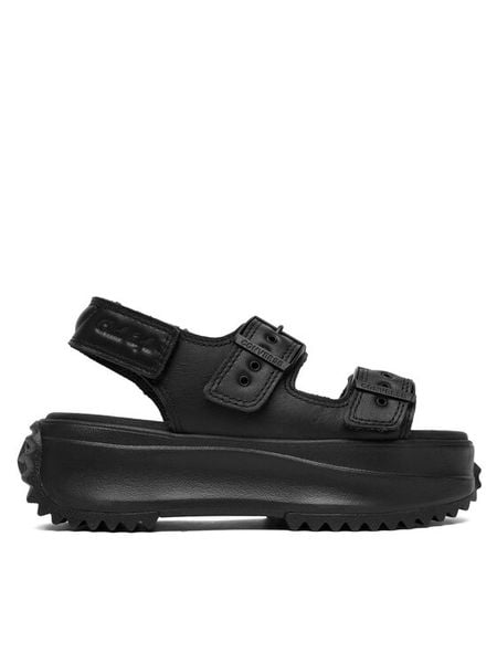 Converse Sandały A20645C Czarny. Czarne sandały damskie Converse, bez wzorów, z materiału, bez obcasa, na płaskiej podeszwie, bez zapięcia. Za 334.99 zł.