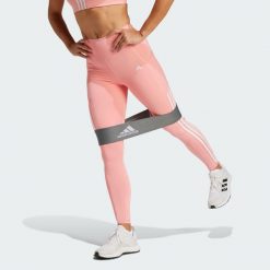 Legginsy Optime 3-Stripes Full-Length. Czarne legginsy damskie Adidas, bez wzorów, z materiału. Za 279.00 zł.
