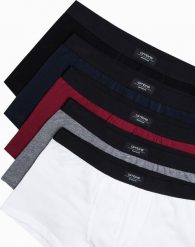 Ombre Bokserki męskie bawełniane - mix 5-pak U244 XXL. Bokserki męskie Ombre, bez wzorów, z bawełny. Za 49.99 zł.