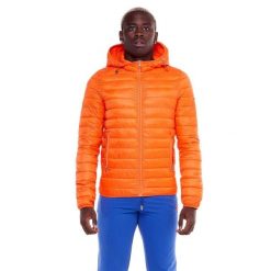 Męska kurtka z kapturem i zamkiem Basic. Brązowe kurtki męskie LEONE 1947 APPAREL, l, bez wzorów, z tkaniny, sportowe, z kapturem. Za 246.29 zł.