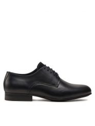 Calvin Klein Półbuty Derby HM0HM01504 Czarny. Czarne buty wizytowe męskie Calvin Klein, bez wzorów, ze skóry, bez obcasa, bez zapięcia. Za 459.99 zł.