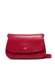 Calvin Klein Torebka Ck Flap Camera Bag LV04F3421G Bordowy. Czerwone listonoszki damskie Calvin Klein, bez wzorów, ze skóry, bez dodatków. Za 409.99 zł.