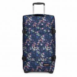 Walizka na kółkach Eastpak Transit'R L. Niebieskie walizki męskie Eastpak, bez wzorów, z materiału. Za 681.00 zł.