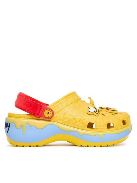 Crocs Klapki Disney Winnie The Pooh Classic Platform Clog 211092 Żółty. Żółte klapki damskie Crocs, bez wzorów, z tworzywa sztucznego, bez obcasa, bez zapięcia. Za 359.99 zł.