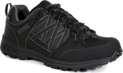 Buty trekkingowe dla mężczyzn Regatta SAMARIS II LOW. Czarne trekkingi męskie Regatta, z gumy, bez zapięcia. Za 241.49 zł.