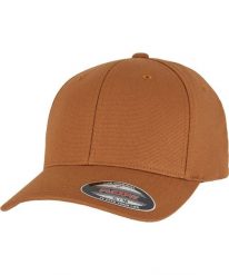 Czapka 5-panelowa Flexfit Yp Signature. Brązowe czapki damskie FLEXFIT, bez wzorów, z bawełny, eleganckie. Za 136.50 zł.
