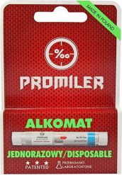 Alkomat PROMILER jednorazowy z balonikiem. Alkomaty PROMILER. Za 12.57 zł.