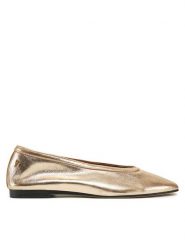 Tommy Hilfiger Baleriny Soft Metal Lthr Ballerina No Bow FW0FW08601 Złoty. Żółte balerinki damskie Tommy Hilfiger, bez wzorów, ze skóry, bez obcasa, bez zapięcia. Za 259.99 zł.