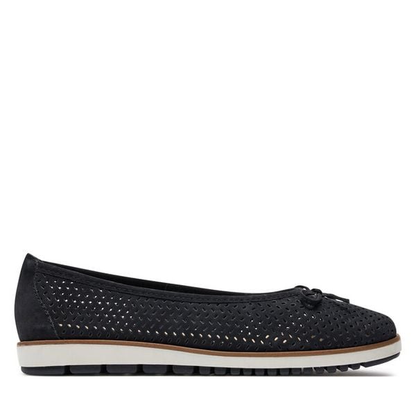 Baleriny Tamaris. Niebieskie balerinki damskie Tamaris, bez wzorów, bez obcasa, bez zapięcia. Za 260.99 zł.