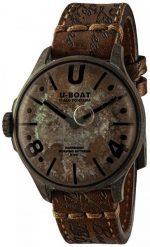 Zegarek męski U-BOAT 9600 brązowy. Brązowe zegarki męskie U-BOAT, bez wzorów. Za 10,665.95 zł.