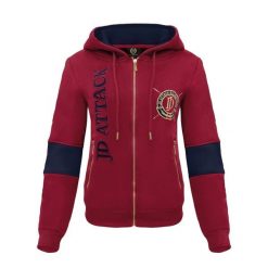 Bluza z zamkiem JD ATTACK Stefanie. Czerwone bluzy damskie JD ATTACK, l, bez wzorów, z bawełny, bez ramiączek, bez kaptura. Za 189.00 zł.