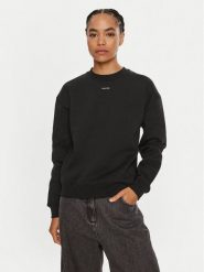 Calvin Klein Bluza Nano Logo K20K208329 Czarny Regular Fit. Czarne bluzy damskie Calvin Klein, s, bez wzorów, z bawełny, bez ramiączek, bez kaptura. Za 239.99 zł.