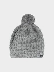 4F Czapka zimowa z pomponem męska - szara M. Szare czapki męskie 4F, na zimę, bez wzorów, z materiału. W wyprzedaży za 39.99 zł.