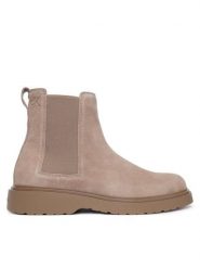 Calvin Klein Sztyblety Combat Ess Chelsea Boot Su YM0YM01372 Beżowy ciemny. Brązowe botki męskie Calvin Klein, bez wzorów, ze skóry, bez obcasa, bez zapięcia. Za 649.99 zł.