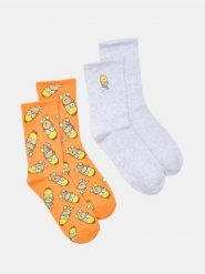 Skarpetki z bawełną 2 pack The Simpsons - wielobarwny. Skarpety męskie Sinsay, bez wzorów, z bawełny. Za 15.99 zł.