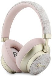 Słuchawki Guess Nauszne Bluetooth ENC 4G Gold Script Metal różowy. Czerwone słuchawki nauszne Guess. Za 199.33 zł.