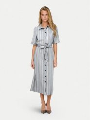 ONLY Sukienka koszulowa Caro 15338884 Niebieski Regular Fit. Niebieskie sukienki damskie ONLY, xs, bez wzorów, z wiskozy, bez kołnierzyka, bez ramiączek, koszulowe. Za 89.99 zł.