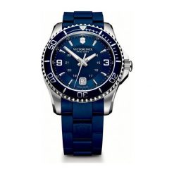 RABAT ZEGAREK VICTORINOX SWISS ARMY 241603. Niebieskie zegarki męskie VICTORINOX, bez wzorów, z kauczuku, szklane. W wyprzedaży za 1,160.00 zł.