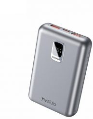 Yesido Powerbank YP47 20 000 mAh 22.5W + PD20W, LED, SILVER / SREBRNY. Szare powerbanki 4kom.pl. Za 284.17 zł.