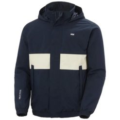 Kurtka wodoodporna Helly Hansen Smoegen. Niebieskie kurtki męskie Helly Hansen, l, bez wzorów, z materiału, sportowe, bez kaptura. Za 706.00 zł.