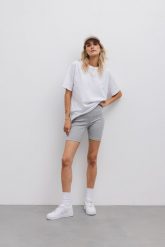 KOLARKI SUZANE JASNO SZARE L - Flawless. Szare szorty damskie Flawless, bez wzorów, z bawełny, eleganckie. Za 150.00 zł.