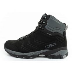 Buty trekkingowe CMP Melnick 3Q18587 U901 czarne. Czarne trekkingi męskie na zimę, ze skóry, za kostkę, bez zapięcia. Za 588.17 zł.