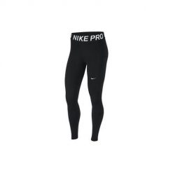 Spodnie treningowe damskie Nike Pro Tights. Czarne spodnie dresowe damskie Nike, bez wzorów, sportowe. Za 312.00 zł.