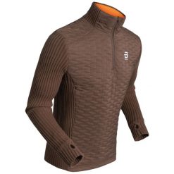 Sweter rozpinany do połowy Daehlie Sportswear Comfy 2.0. Brązowe swetry męskie DAEHLIE, s, bez wzorów, z dzianiny, sportowe, bez kołnierzyka, bez ramiączek. Za 530.50 zł.
