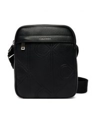 Calvin Klein Saszetka Emblem Aop Emboss Reporter LV04D3331G Czarny. Czarne saszetki i nerki męskie Calvin Klein, bez wzorów, ze skóry. Za 369.99 zł.