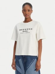 Weekend Max Mara T-Shirt Sabato 2615941112 Biały Regular Fit. Białe t-shirty damskie Weekend Max Mara, m, bez wzorów, z bawełny, bez kołnierzyka, bez ramiączek. Za 679.99 zł.