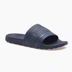 Klapki męskie Napapijri. Niebieskie klapki męskie Napapijri, bez wzorów, bez zapięcia. Za 129.99 zł.