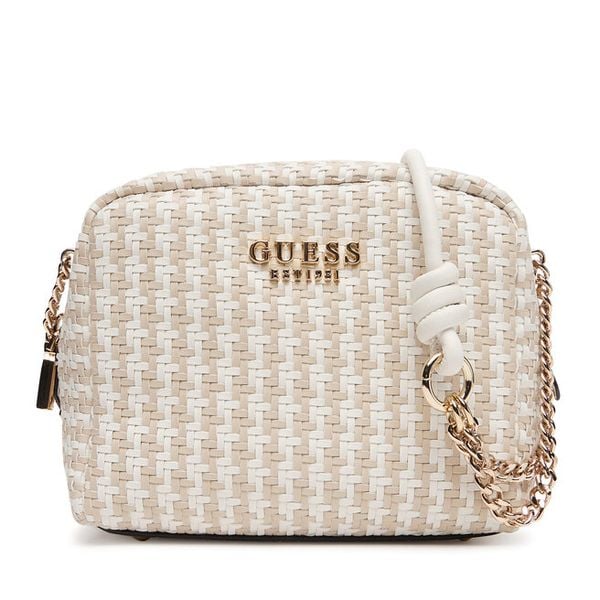 Torebka Guess. Białe listonoszki damskie Guess, z aplikacjami, bez dodatków. Za 329.99 zł.