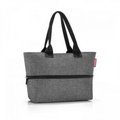 Torba shopper e1 twist silver. Szare torby na laptopa damskie Reisenthel, bez wzorów, z materiału, na ramię, duże. Za 185.90 zł.