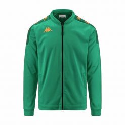 Kurtka z dresu Kappa Giullio. Zielone kurtki męskie Kappa, bez wzorów, z dresówki, sportowe, bez kaptura. Za 275.50 zł.