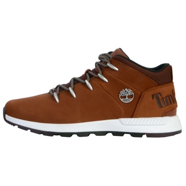 Buty trekkingowe Timberland Sprint Trekker Mid skórzane. Czerwone trekkingi męskie Timberland, na jesień, z nubiku, bez zapięcia. W wyprzedaży za 551.90 zł.