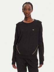 Liu Jo Sport Bluza TA5039 JS182 Czarny Relaxed Fit. Czarne bluzy damskie Liu Jo Sport, m, bez wzorów, z wiskozy, sportowe, bez ramiączek, bez kaptura. Za 329.99 zł.