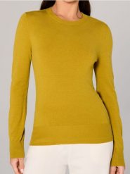 Sweter w stylu basic - zielony. Zielone swetry nierozpinane damskie Sinsay, l, bez wzorów, bez kołnierzyka, bez ramiączek. W wyprzedaży za 19.99 zł.