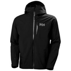 Kurtka narciarska Helly Hansen Loke 2L Shell. Czarne kurtki sportowe męskie Helly Hansen, na lato, l, bez wzorów, z poliesteru, bez kaptura, narciarskie. Za 941.50 zł.