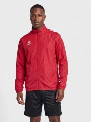 Kurtka Hummel Micro Zip. Czerwone kurtki sportowe damskie Hummel, s, bez wzorów, z materiału, bez ramiączek, bez kaptura, do biegania. Za 158.00 zł.