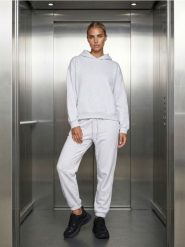 Bluza hoodie Active - szary. Szare bluzy damskie Sinsay, l, bez wzorów, sportowe, bez ramiączek, bez kaptura. Za 39.99 zł.