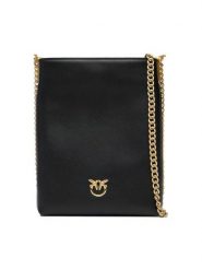 PINKO Torebka Flat Satchel AI 25-26 PCPL 105352 A0QO Czarny. Czarne torebki do ręki damskie Pinko, bez wzorów, ze skóry, bez dodatków. Za 1,059.00 zł.