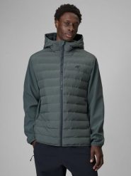 4F Kurtka z wypełnieniem syntetycznym męska - zielona M. Zielone kurtki męskie 4F, na zimę, m, bez wzorów, z materiału, bez kaptura. Za 349.99 zł.