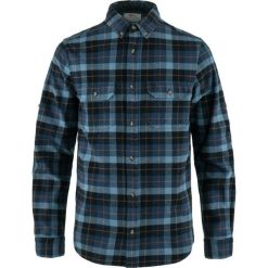 FJALLRAVEN Koszula męska Singi Heavy Flannel Shirt M dark navy-indigo blue-M. Niebieskie koszule męskie Fjällräven, m, bez wzorów, z bawełny, bez kołnierzyka, bez ramiączek. Za 662.85 zł.