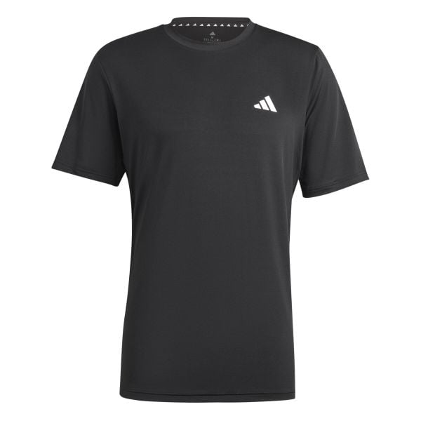 Rozciągliwa koszula adidas Essentials. Czarne koszule męskie Adidas, bez wzorów, sportowe, bez kołnierzyka, bez ramiączek. Za 102.00 zł.