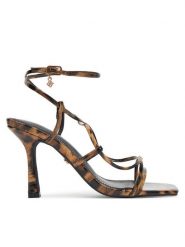 DeeZee Sandały AL339-1 Brązowy. Brązowe sandały damskie DeeZee, bez wzorów, ze skóry, bez obcasa, na szpilce, bez zapięcia. Za 139.99 zł.