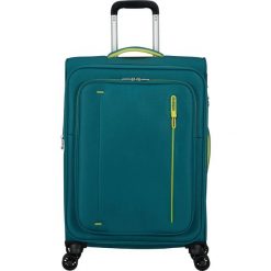 Walizka na 4 kółkach długa American Tourister Cloudrider M EXP TSA. Zielone walizki damskie American Tourister, bez wzorów, z materiału, duże. Za 572.30 zł.