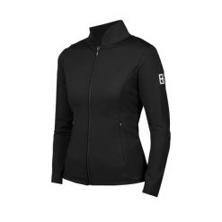 Kurtka do jazdy konnej z zamkiem dla kobiet EQPRO Hyacinth. Czarne kurtki sportowe damskie Horka, xs, bez wzorów, bez ramiączek, bez kaptura, do jazdy konnej. Za 320.50 zł.